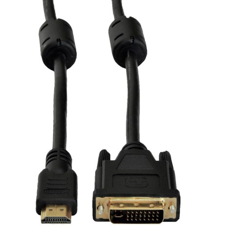 Kabel Akyga AK-AV AK-AV-11 (DVI-D M - HDMI M; 1,8m; kolor czarny)