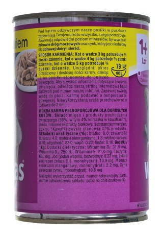 WHISKAS Adult Kurczak - puszka 400g