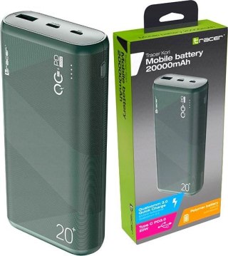 Power bank TRACER KORI 20000mAh QC3.0-PD20W GR green TRABAT47095