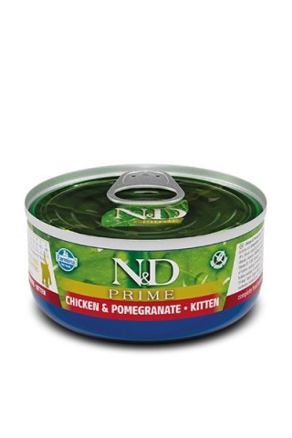 FARMINA N&D CAT PRIME CHICKEN&POMEGRANATE KITTEN 70g