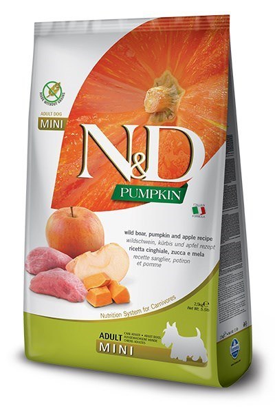 FARMINA N&D GF PUMPKIN BOAR&APPLE ADULT MINI 800g