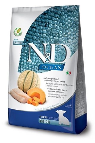 FARMINA N&D OCEAN DOG COD, PUMPKIN & CANTALOUPE MELON PUPPY MINI 2,5g