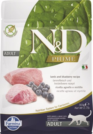 FARMINA N&D PRIME CAT LAMB&BLUEBERRY ADULT 300G