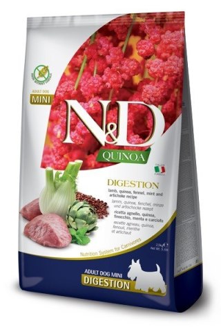 FARMINA N&D QUINOA DOG DIGESTION ADULT MINI 2,5kg