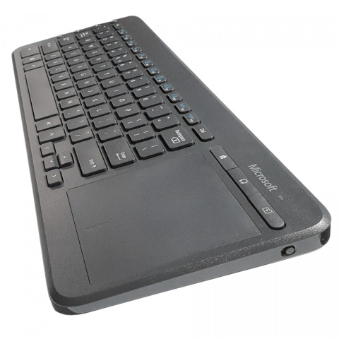 Klawiatura bezprzewodowa Microsoft All-in-One Media Keyboard z touchpadem USB czarna