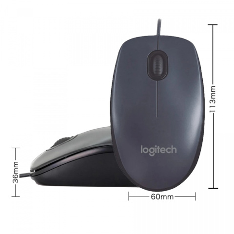 Mysz przewodowa Logitech Optyczna M90 czarna