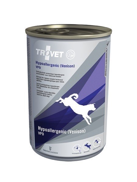 Trovet Hypoallergenic VPD 400 g z dziczyzną, dla psów