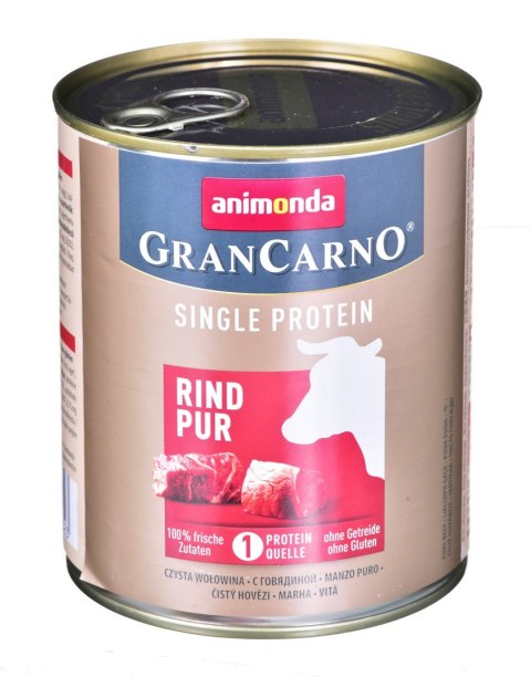 ANIMONDA GranCarno Single Protein: wołowina - mokra karma dla psa - 800g