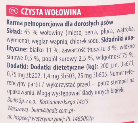 ANIMONDA GranCarno Single Protein: wołowina - mokra karma dla psa - 800g