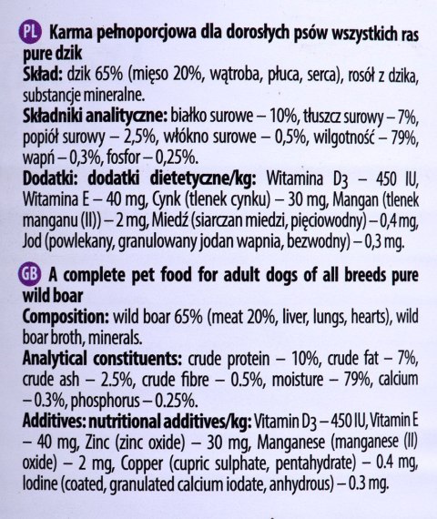 DOLINA NOTECI Premium Pure bogata w dziczyznę - mokra karma dla psa - 800g