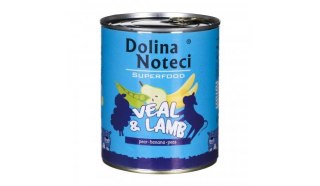 DOLINA NOTECI Superfood z cielęciną i jagnięciną - mokra karma dla psa - 800g