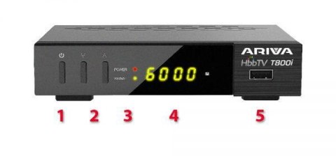 Tuner Ariva T800i HbbTV DVB-T2 H.265 HEVC