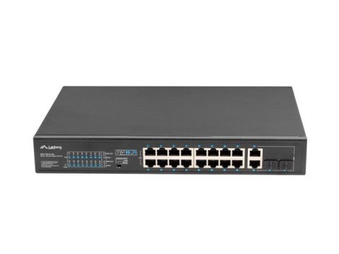 LANBERG SWITCH RACK 19" 16X 100MB POE+/2X COMBO GIGABIT 250W NIEZARZĄDZALNY RSFE-16P-2C-250