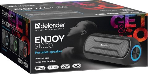 GŁOŚNIK DEFENDER ENJOY S1000 BLUETOOTH CZARNY