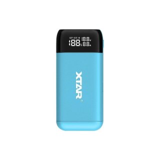 Ładowarka / power bank do akumulatorów cylindrycznych Li-ion 18650 / 20700 / 21700 Xtar PB2S niebieski