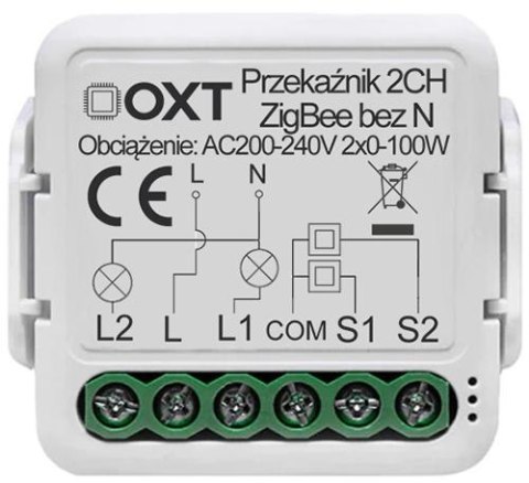 Moduł OXT mini 2 obwody ZigBee Tuya