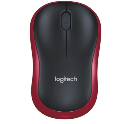 Mysz bezprzewodowa Logitech M185 optyczna czarno-czerwona