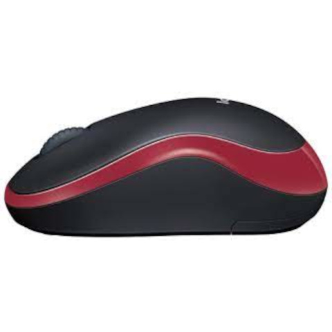 Mysz bezprzewodowa Logitech M185 optyczna czarno-czerwona