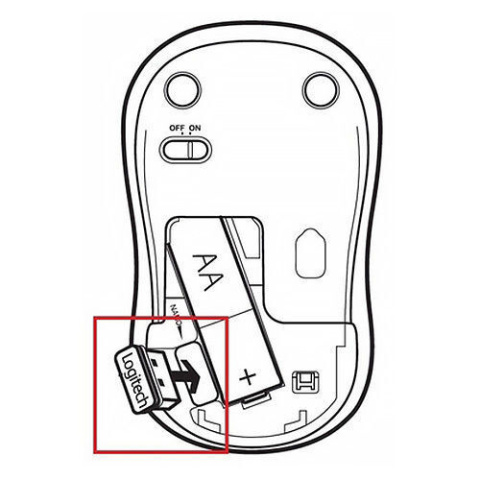 Mysz bezprzewodowa Logitech M185 optyczna czarno-czerwona