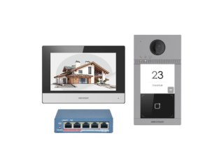 ZESTAW WIDEDOMOFONOWY HIKVISION KIT-IP-PL604 / DS-KIS604-P(B)