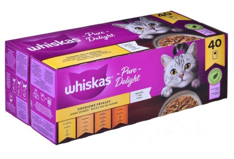 WHISKAS Potrawka Adult 40x85g Smaki Drobiowe