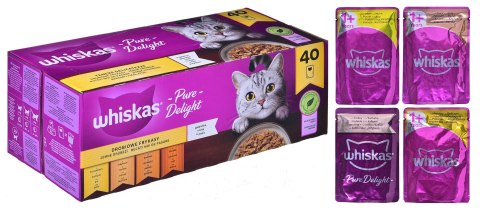 WHISKAS Potrawka Adult 40x85g Smaki Drobiowe