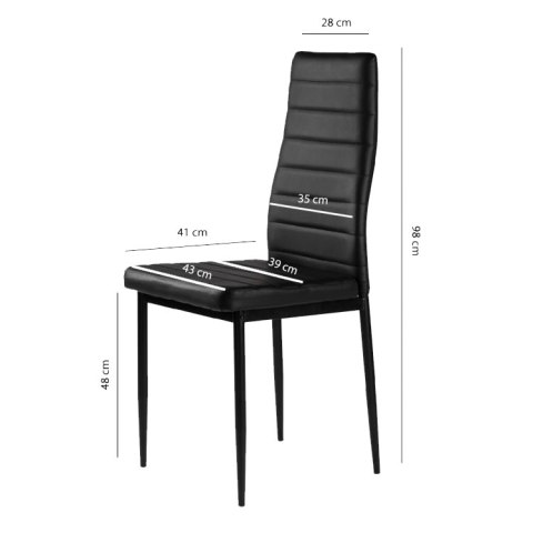 KRZESŁO KRZESŁA ZESTAW KRZESEŁ DO SALONU SKÓRA 4X MODERNHOME KRZESŁO KRZESŁA ZESTAW KRZESEŁ DO SALONU SKÓRA 4X MODERNHOME