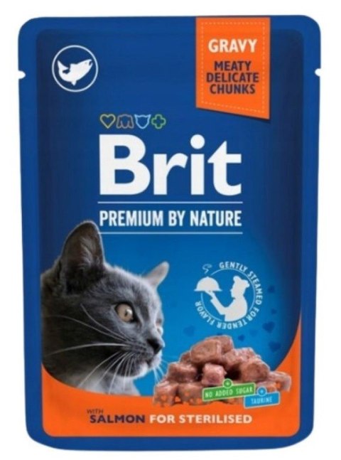 Brit Cat Pouches Salmon FOR Sterilized 100g