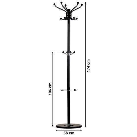 Stojak wieszak na ubrania odzież parasole marmur