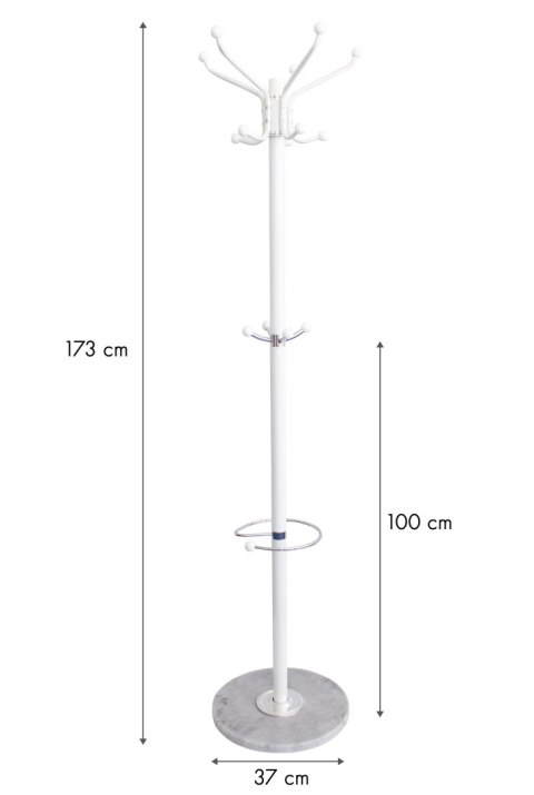 Stojak wieszak na ubrania odzież parasole marmur