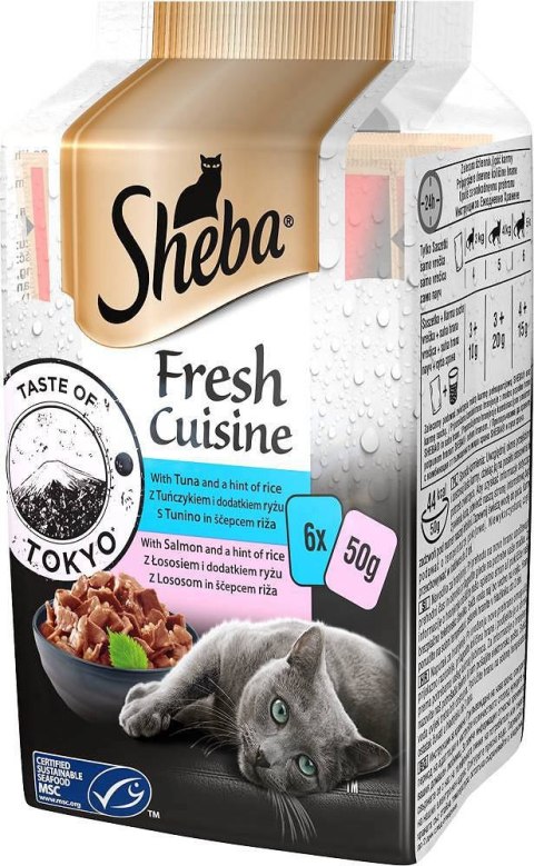 SHEBA Mini Fresh Cuisine Taste of Tokyo dla kota 36x50g