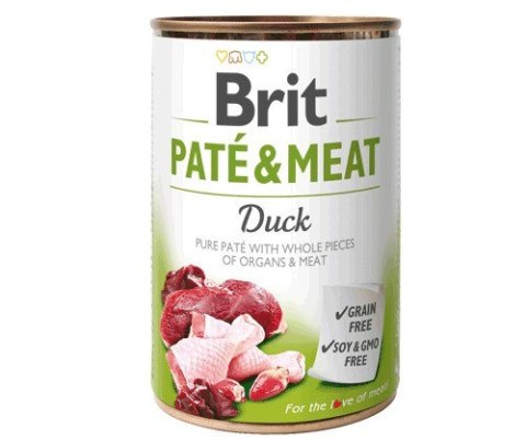 Karma BRIT PATÉ & MEAT z kaczką dla psa 400g