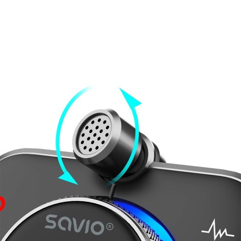 SAVIO TR-14 TRANSMITER SAMOCHODOWY FM Z BLUETOOTH I ŁADOWARKĄ,QUICK CHARGE 3.0 I POWER DELIVERY, RED. SZUMÓW