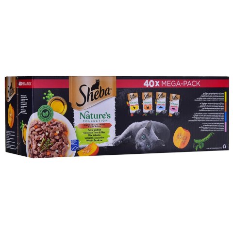 SHEBA Nature's mix smaków w sosie saszetki dla kota40x85g