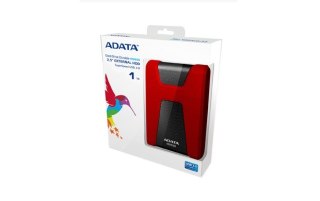 Dysk zewnętrzny ADATA DashDrive Durable HD650 AHD650-1TU3-CRD (1 TB; 2.5"; USB 3.0; 5400 obr/min; kolor czerwony)