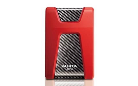 Dysk zewnętrzny ADATA DashDrive Durable HD650 AHD650-1TU3-CRD (1 TB; 2.5"; USB 3.0; 5400 obr/min; kolor czerwony)