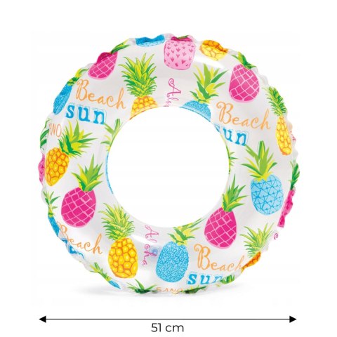 Koło do pływania dmuchane dla dzieci 51cm Ananas INTEX