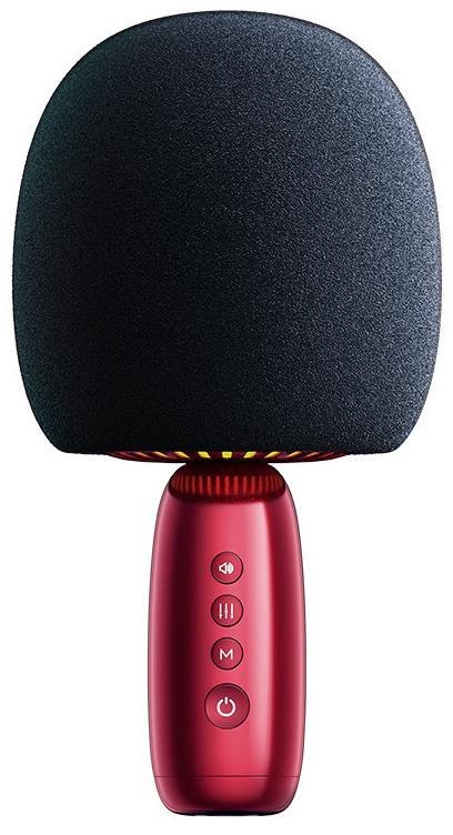 Joyroom mikrofon bezprzewodowy do karaoke z głośnikiem Bluetooth 5.0 2500mAh czerwony JR-K3 red