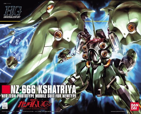 Figurka kolekcjonerska BANDAI HG 1/144 NZ-666 KSHATRIYA