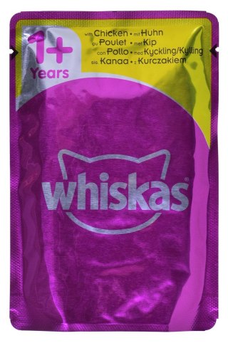 WHISKAS saszetki z drobiem dla kota 80x85g