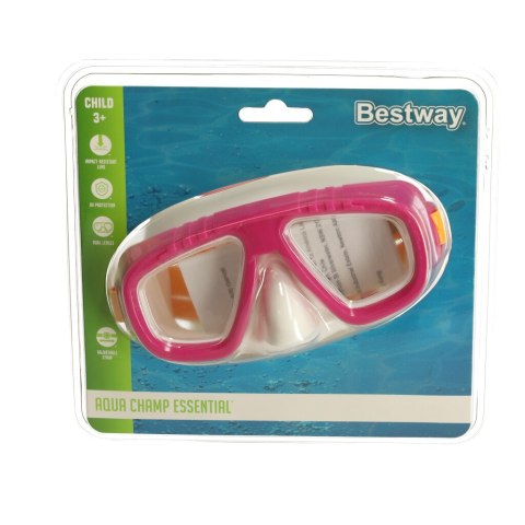 BESTWAY 22011 Okulary maska do pływania nurkowania różowe