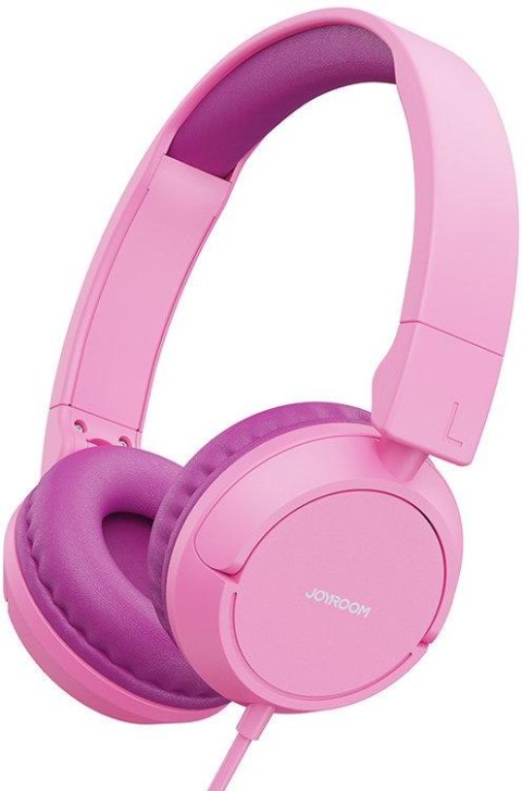 Joyroom nauszne słuchawki 3,5mm mini jack dla dzieci dziecięce różowy JR-HC1 pink