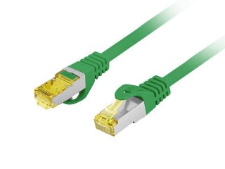 Patchcord Lanberg FTP kat.6A 0,25m LSZH CU fluke passed zielony