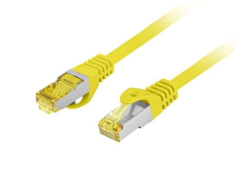 Patchcord Lanberg FTP kat.6A 0,25m LSZH CU fluke passed żółty