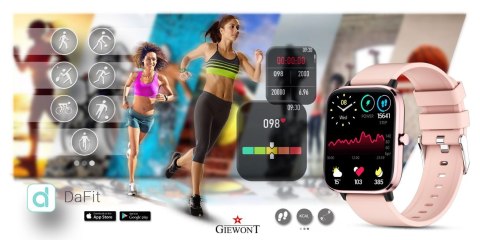 Smartwatch Giewont GW230-1 Różowe Złoto-Różowy