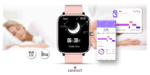 Smartwatch Giewont GW230-1 Różowe Złoto-Różowy