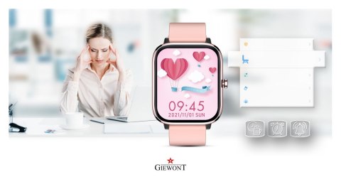 Smartwatch Giewont GW230-1 Różowe Złoto-Różowy