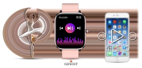 Smartwatch Giewont GW230-1 Różowe Złoto-Różowy