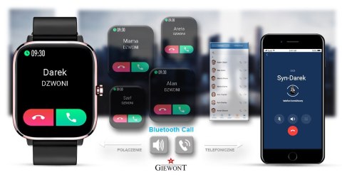 Smartwatch Giewont GW230-3 Różowe Złoto-Czarny