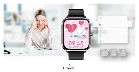 Smartwatch Giewont GW230-3 Różowe Złoto-Czarny